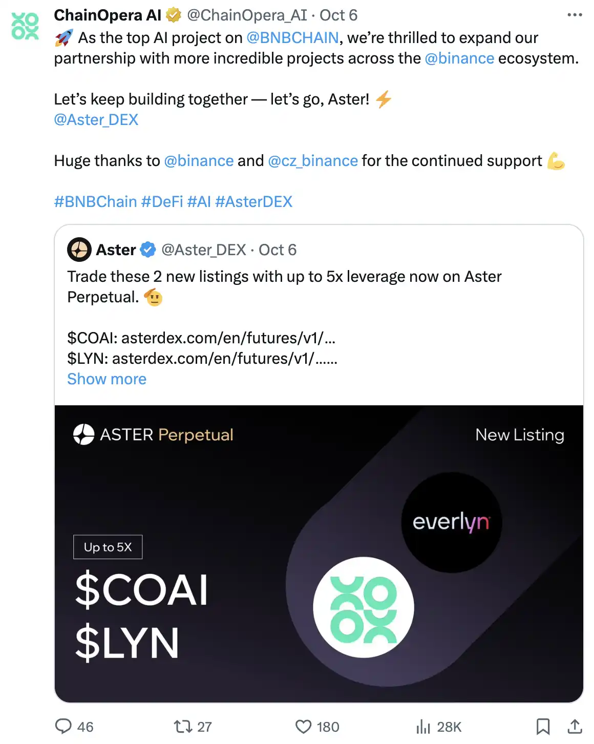 Revealing the logic behind the popularity of ChainOpera AI: accurate mid-cycle, FDV exceeds 4 billion US dollars